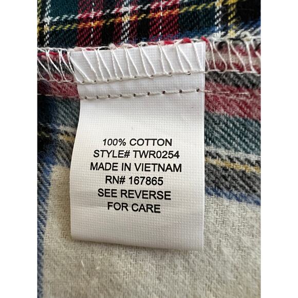 NY Collection Cardigan Jacket Womens Medium Flannel Plaid Duster Topper Lightwt - Picture 4 of 7